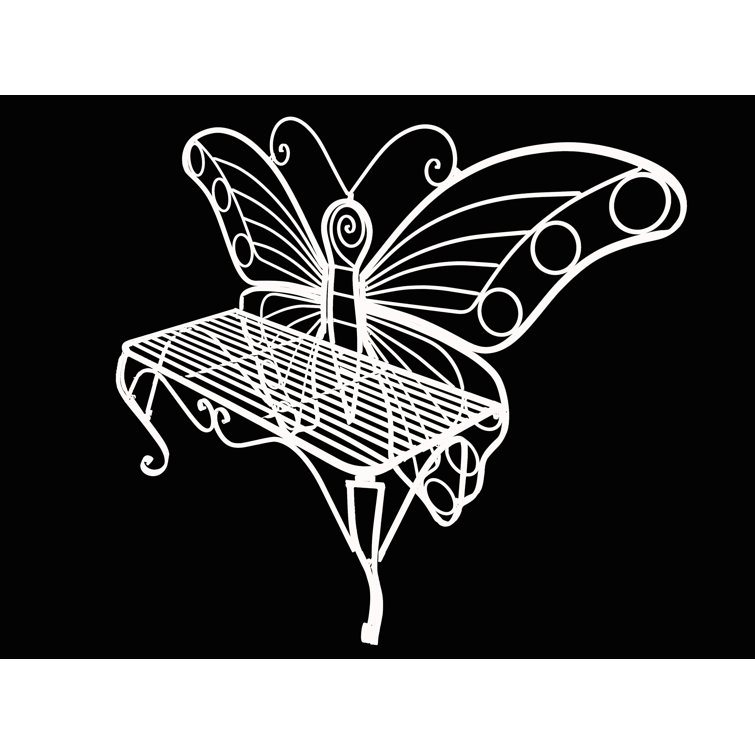 Black butterfly metal online patio chair